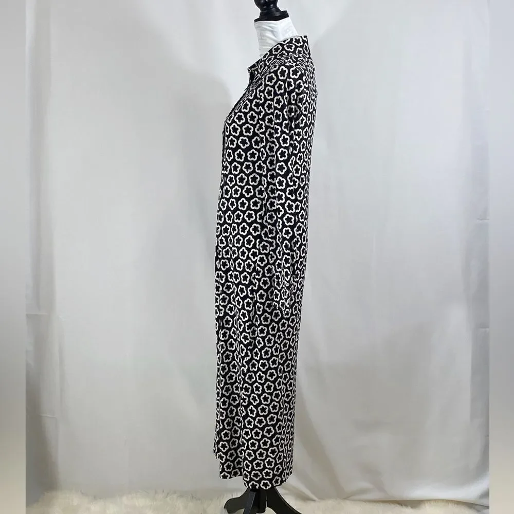 Tory Burch floral-print midi shirtdress size 12